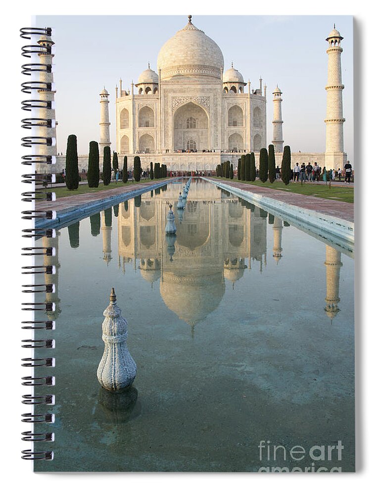Taj Mahal Spiral Notebook featuring the photograph Taj by Elena Perelman
