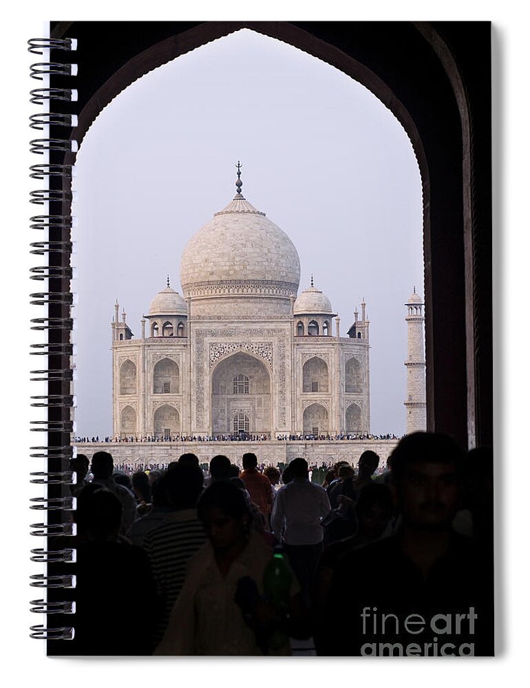 Taj Mahal Spiral Notebook featuring the photograph Taj Mahal by David Lichtneker
