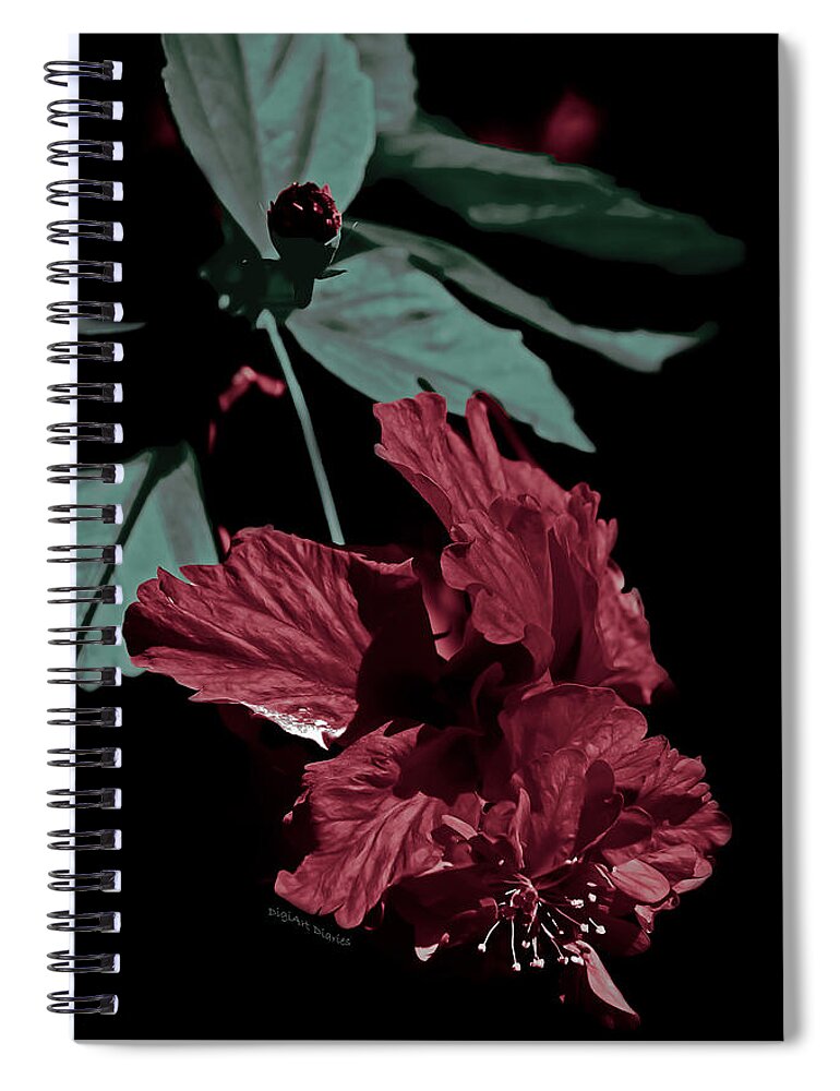 Hibiscus Spiral Notebook featuring the photograph Taking a Bow by DigiArt Diaries by Vicky B Fuller