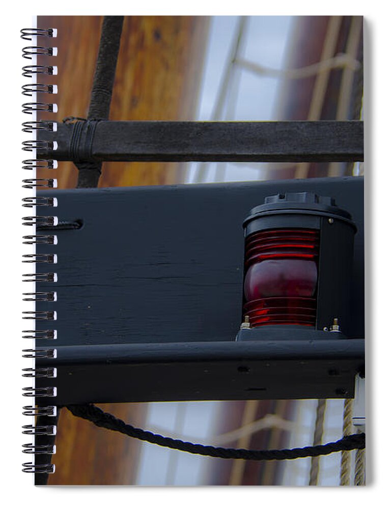 Tall Ship Gunilla Bow Light Spiral Notebook featuring the photograph Tall Ship Bow Light by Dale Powell