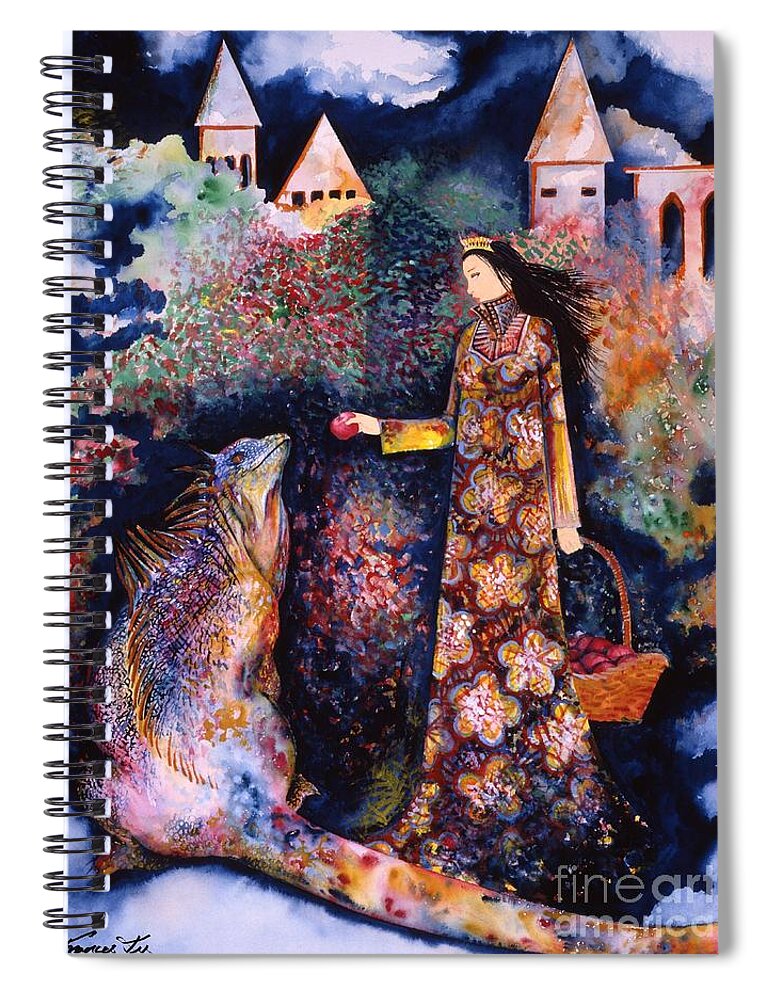 Exotic Spiral Notebook featuring the painting Taming of the Dragon by Frances Ku