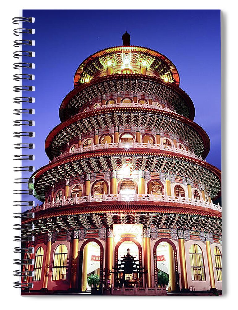 Arch Spiral Notebook featuring the photograph Tan-yuan Temple by Photo By Louis Liu