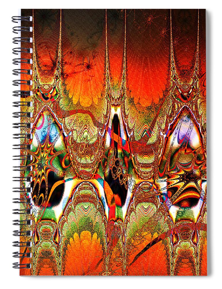 Tangerine Spiral Notebook featuring the digital art Tangerine Scene by Kiki Art