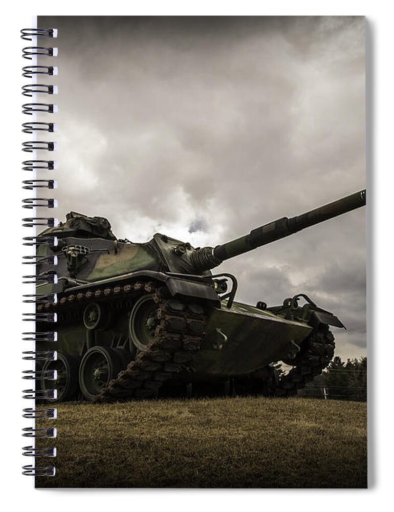 Army Spiral Notebook featuring the photograph Tank World War 2 by Glenn Gordon