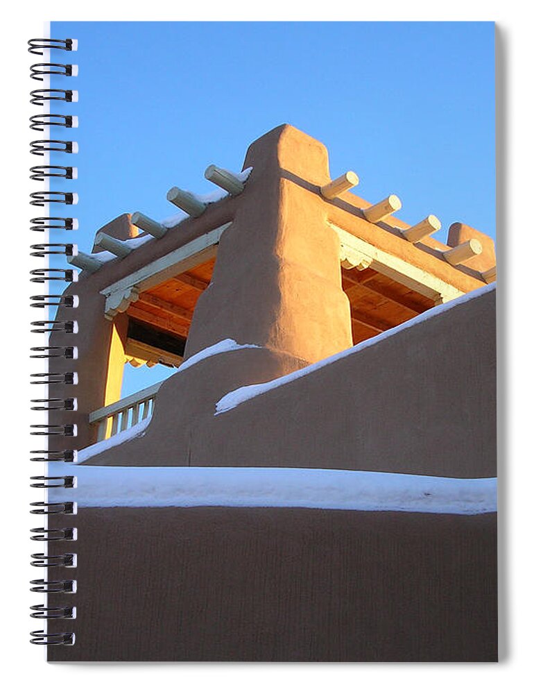 Vigas Spiral Notebook featuring the photograph Taos Adobe by Glory Ann Penington