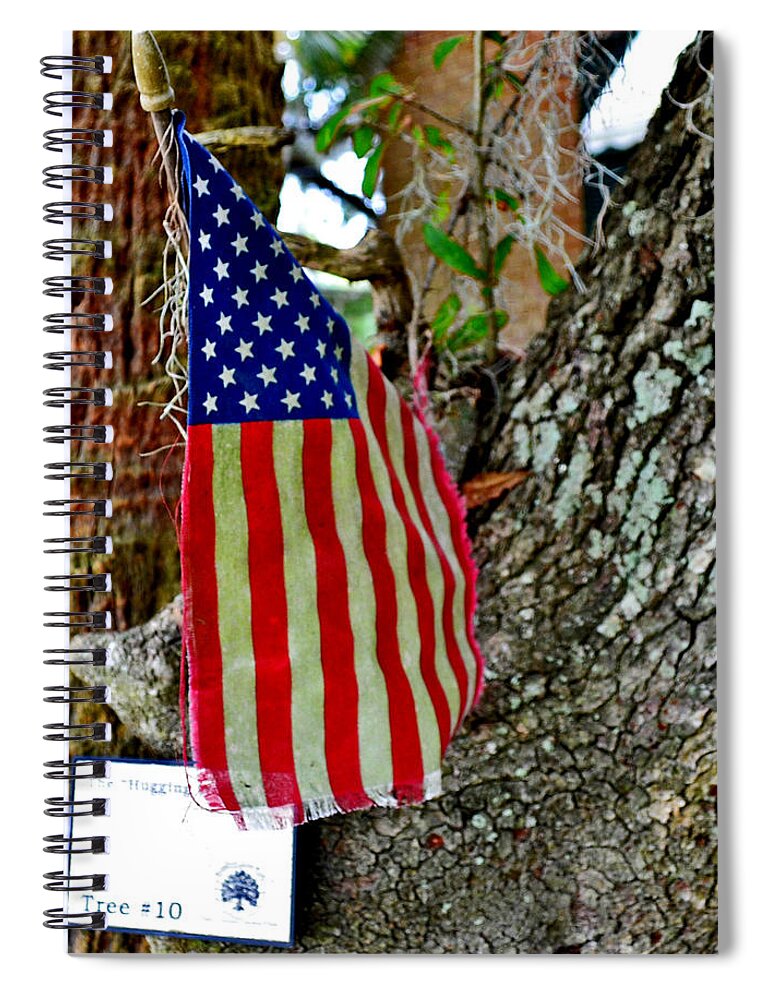 American Flag Spiral Notebook featuring the photograph Tattered America by Patricia Greer