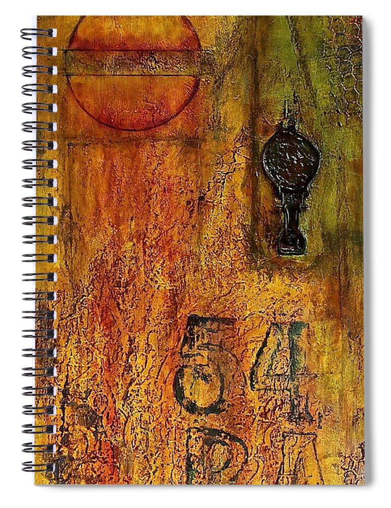 Mixed Media Spiral Notebook featuring the painting Tattered Wall by Bellesouth Studio