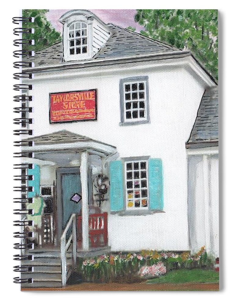 Architecture Spiral Notebook featuring the painting Taylorsville Store by Cliff Wilson