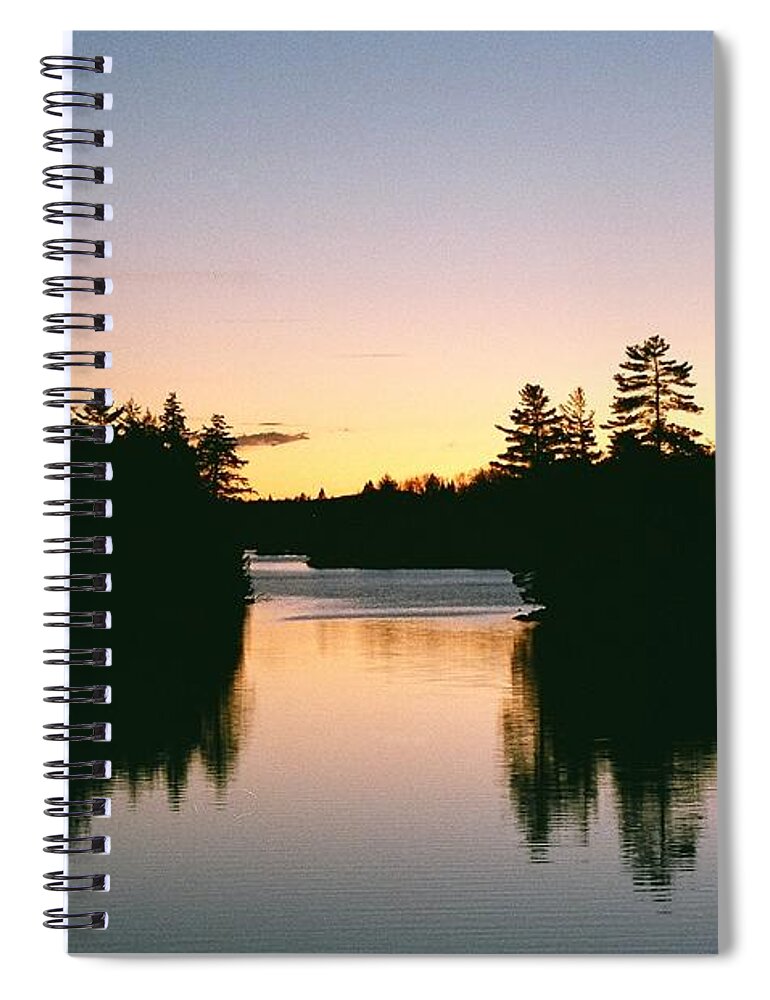 Landscape Spiral Notebook featuring the photograph Tea Lake Sunset by David Porteus
