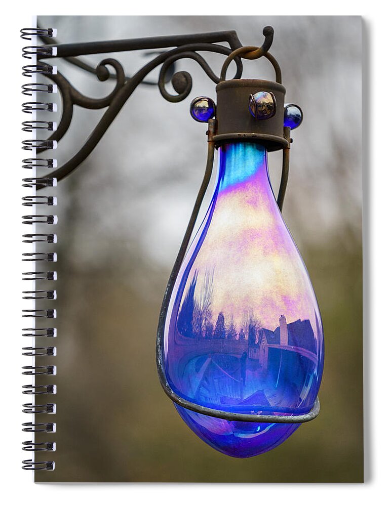 Blue Spiral Notebook featuring the photograph Tear Drop Yard Ornament by Brett Engle