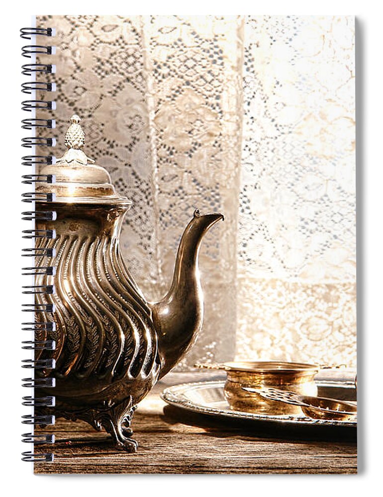 Tea Spiral Notebook featuring the photograph Teatime by Olivier Le Queinec