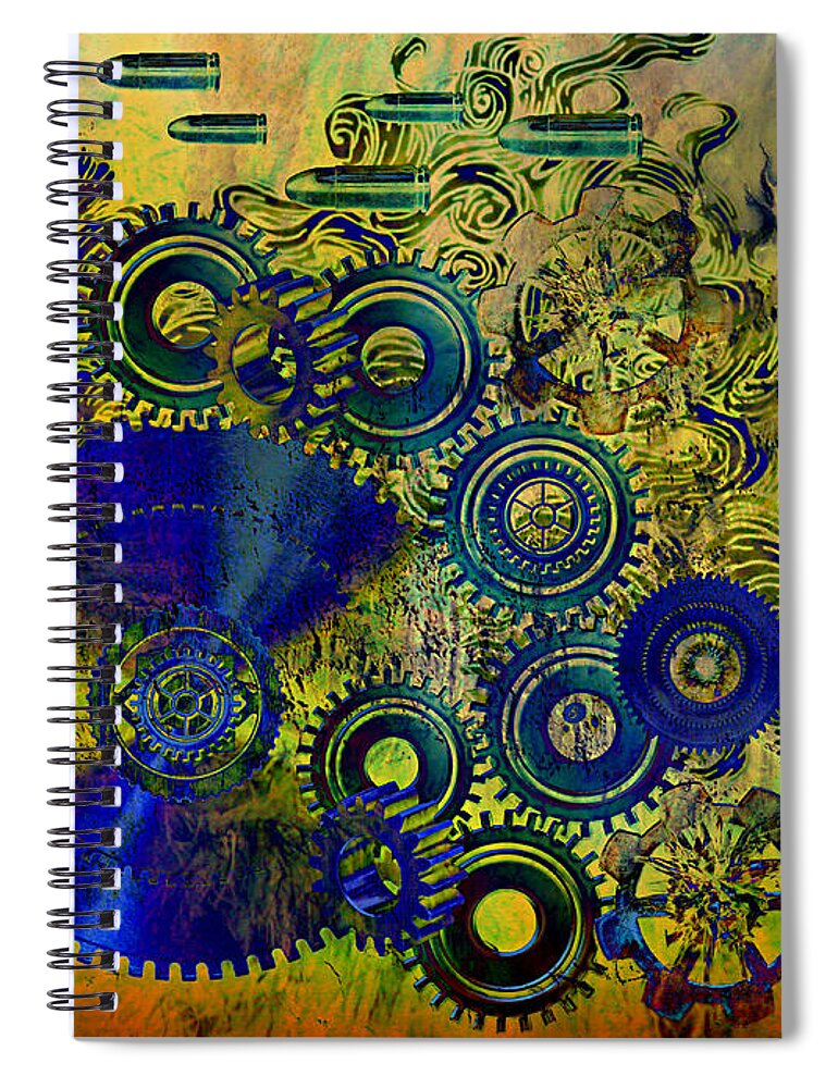 Technical Difficulties Spiral Notebook featuring the digital art Technical Difficulties by Ally White