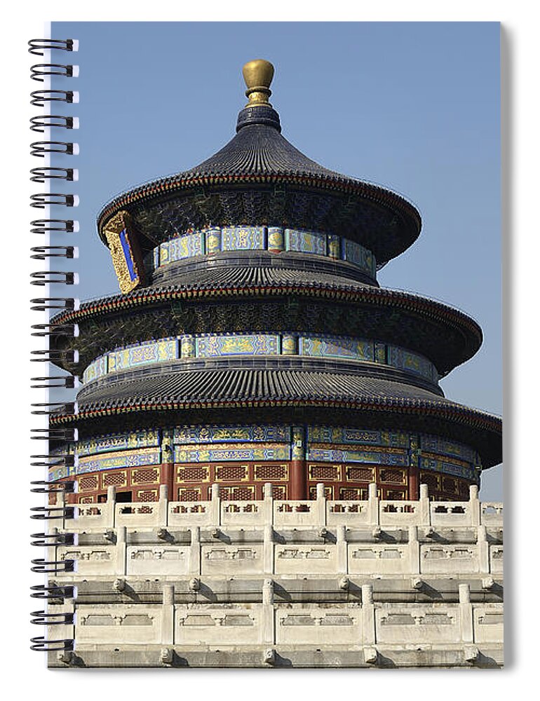 Temple Spiral Notebook featuring the photograph Temple of Heaven - Tiantan Park - Beijing China by Brendan Reals