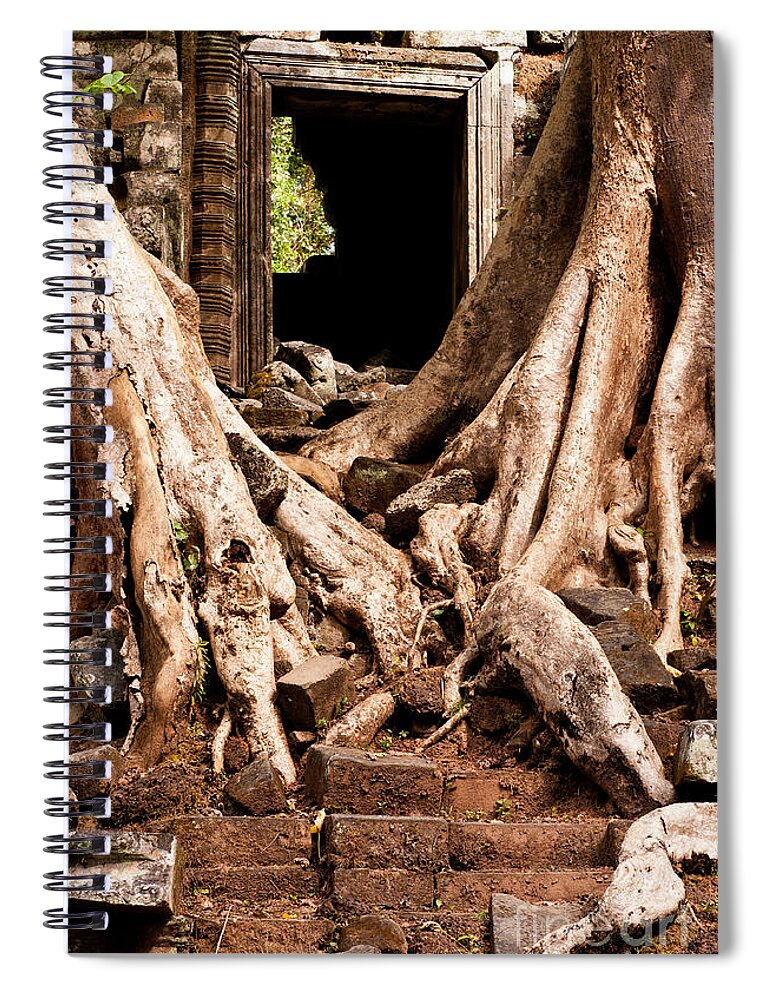 Ruined Spiral Notebook featuring the photograph Temple Ruins 02 by Rick Piper Photography