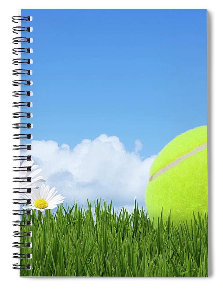 Tennis Spiral Notebook featuring the photograph Tennis Ball by Andrew Dernie