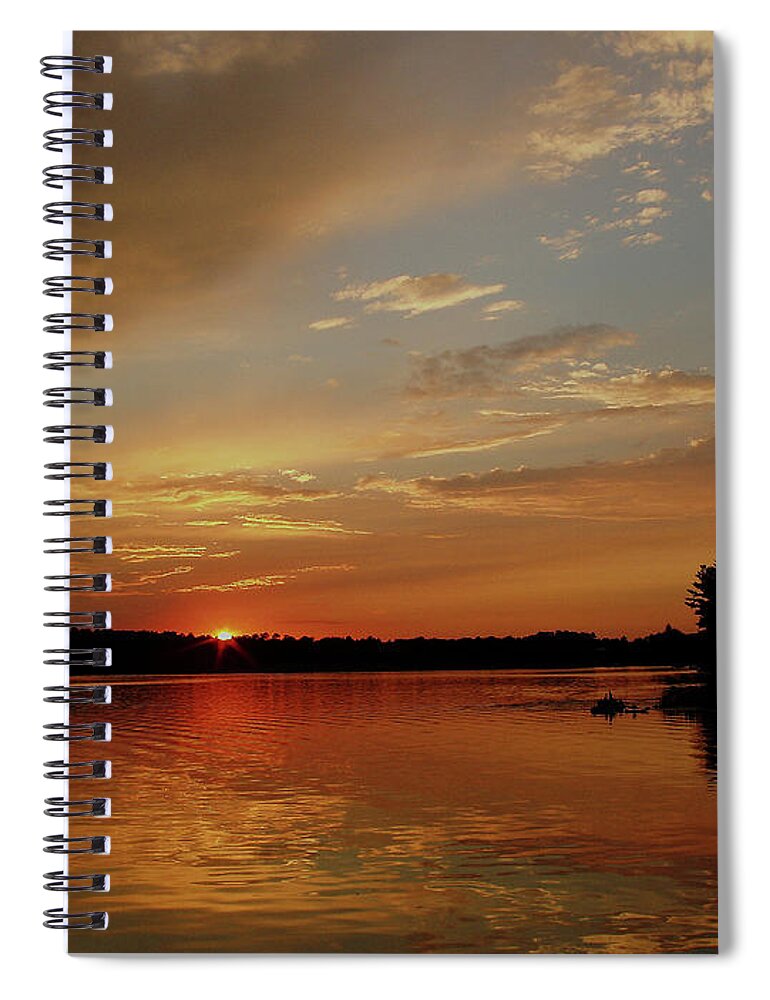  Sunrise...wisconsin Spiral Notebook featuring the photograph Sunrise...wisconsin by Tom Druin