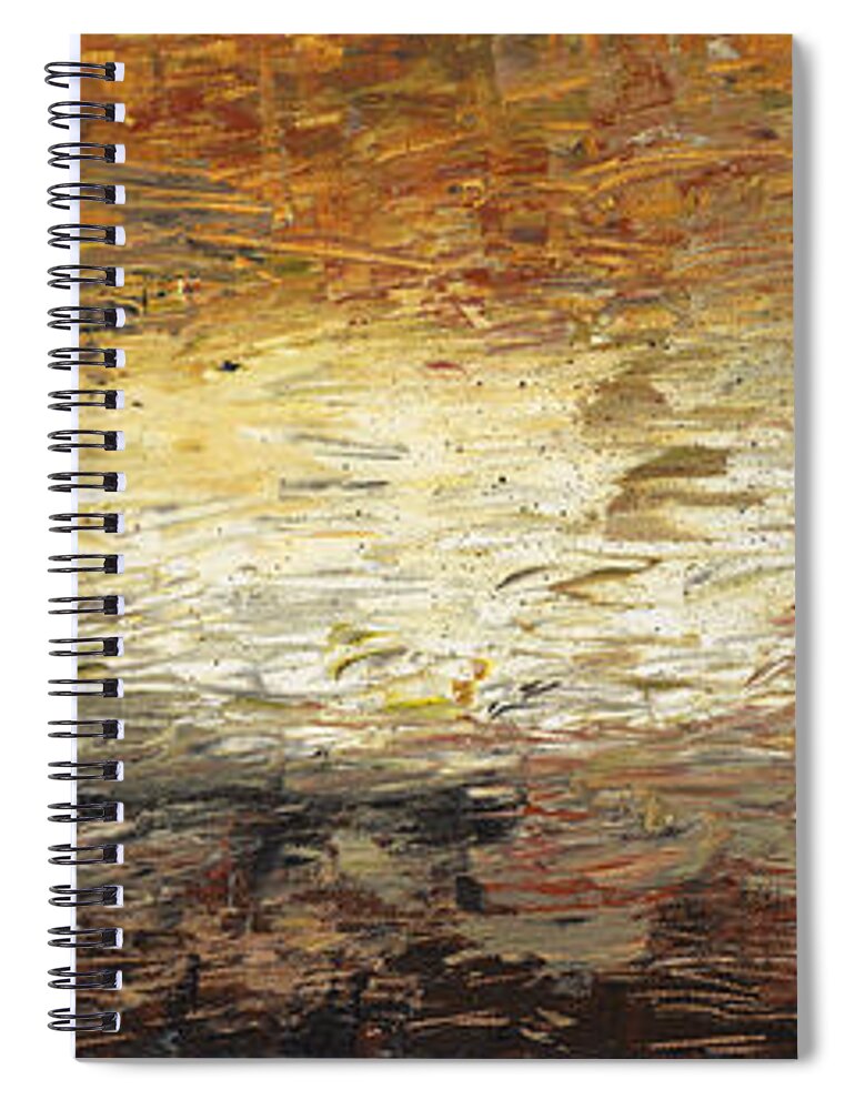 Terra Spiral Notebook featuring the painting Terra by Nadine Rippelmeyer