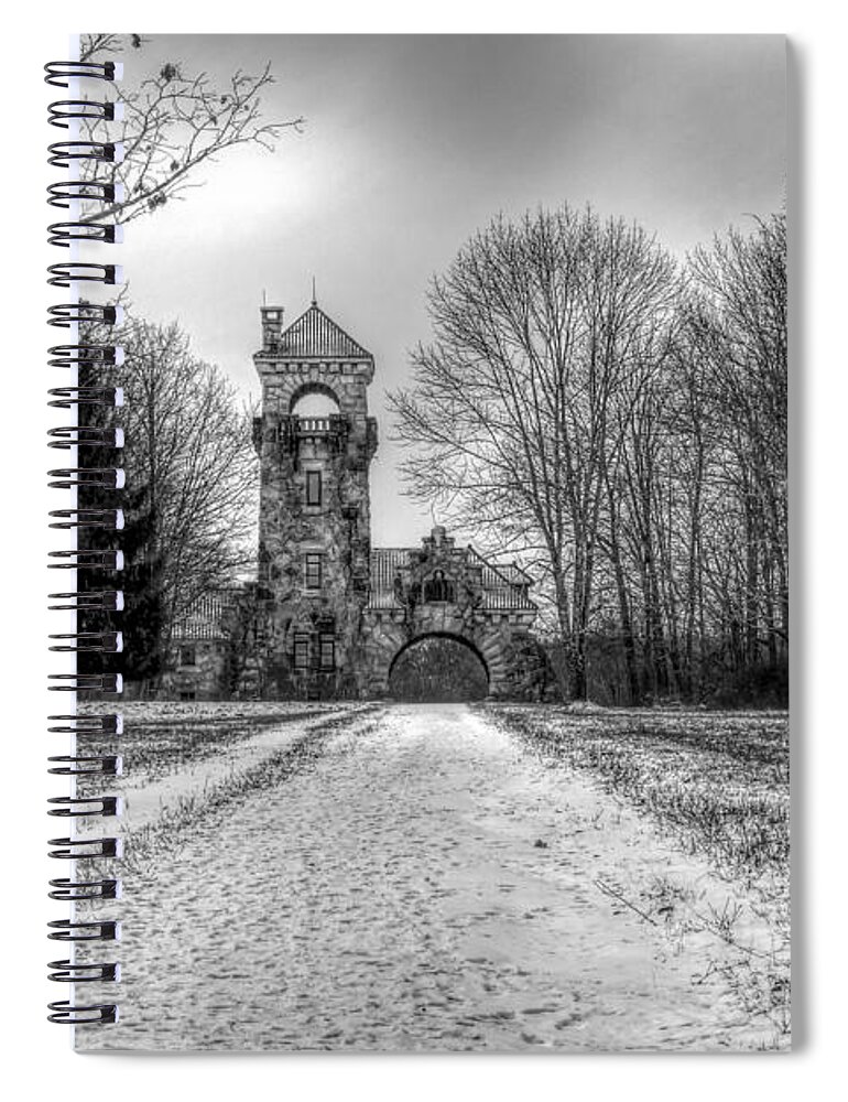 Testimonial Gateway Spiral Notebook featuring the photograph Testimonial Gateway Tower by Rick Kuperberg Sr