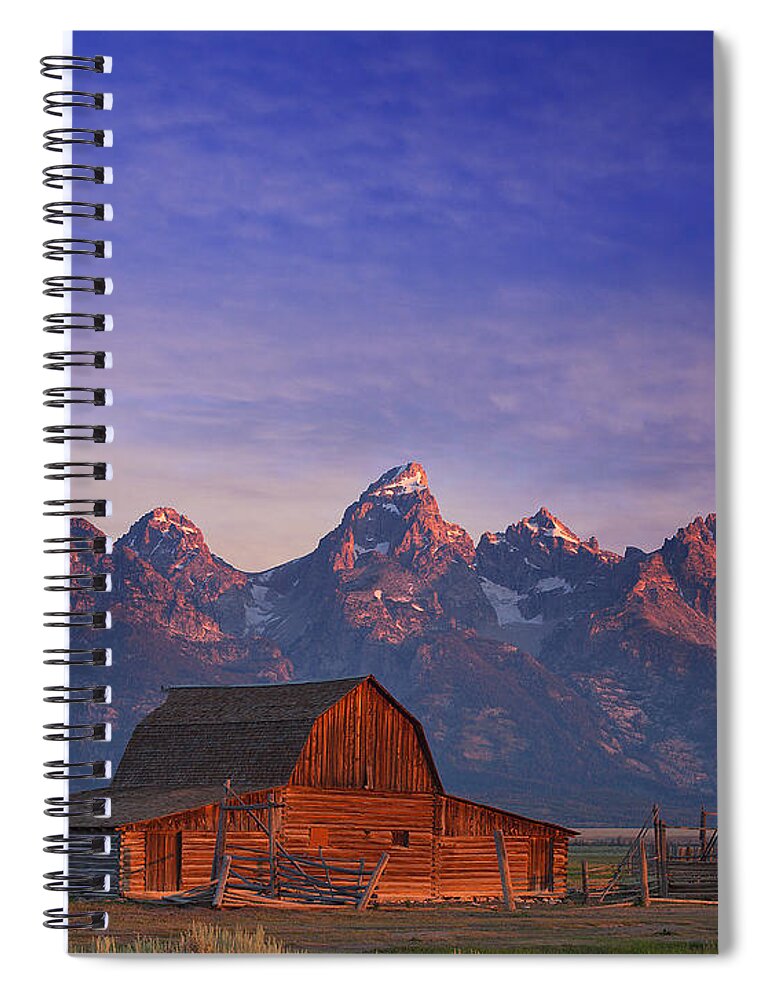 Tetons Spiral Notebook featuring the photograph Teton Sunrise by Darren White