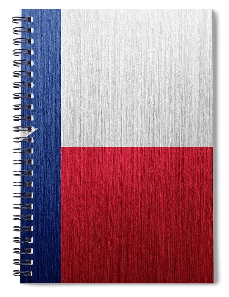 Material Spiral Notebook featuring the digital art Texas Flag by Duncan1890
