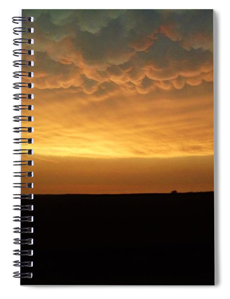 Mammatus Spiral Notebook featuring the photograph Texas Sunset by Ed Sweeney