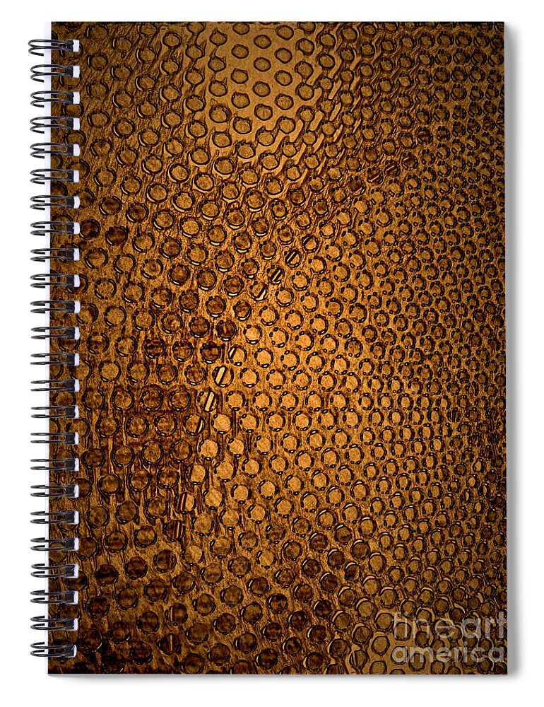 Abstract Spiral Notebook featuring the digital art Texture Effect of Gong Brownish by Fei A