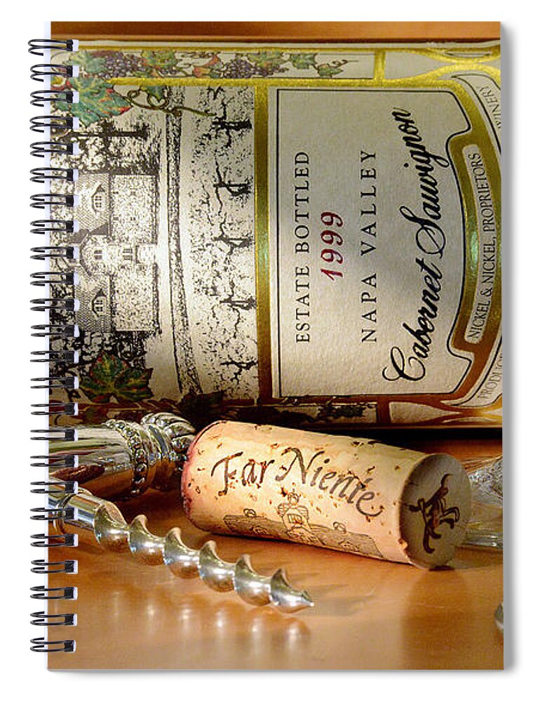 Wine Spiral Notebook featuring the photograph Timing is Everything by Jon Neidert