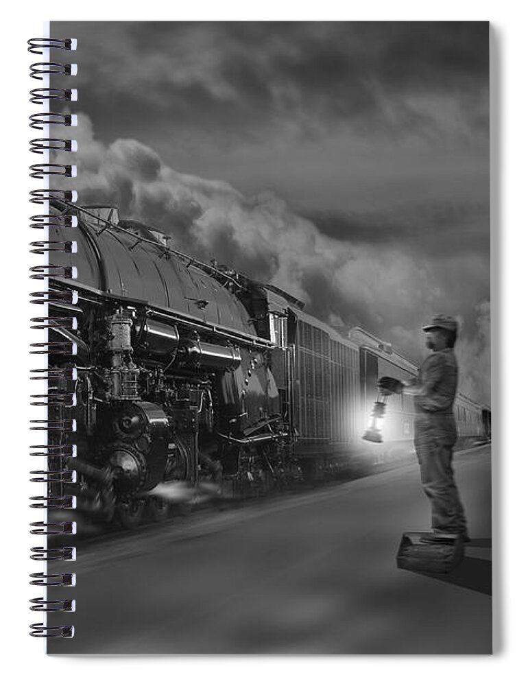 Transportation Spiral Notebook featuring the photograph The 1218 On the Move 2 by Mike McGlothlen