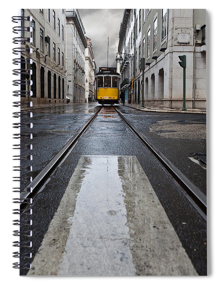 Lisbon Spiral Notebook featuring the photograph The 28 by Jorge Maia