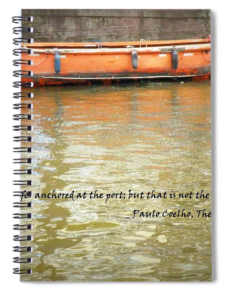 Boat Spiral Notebook featuring the photograph The Aim of Boats by Lainie Wrightson