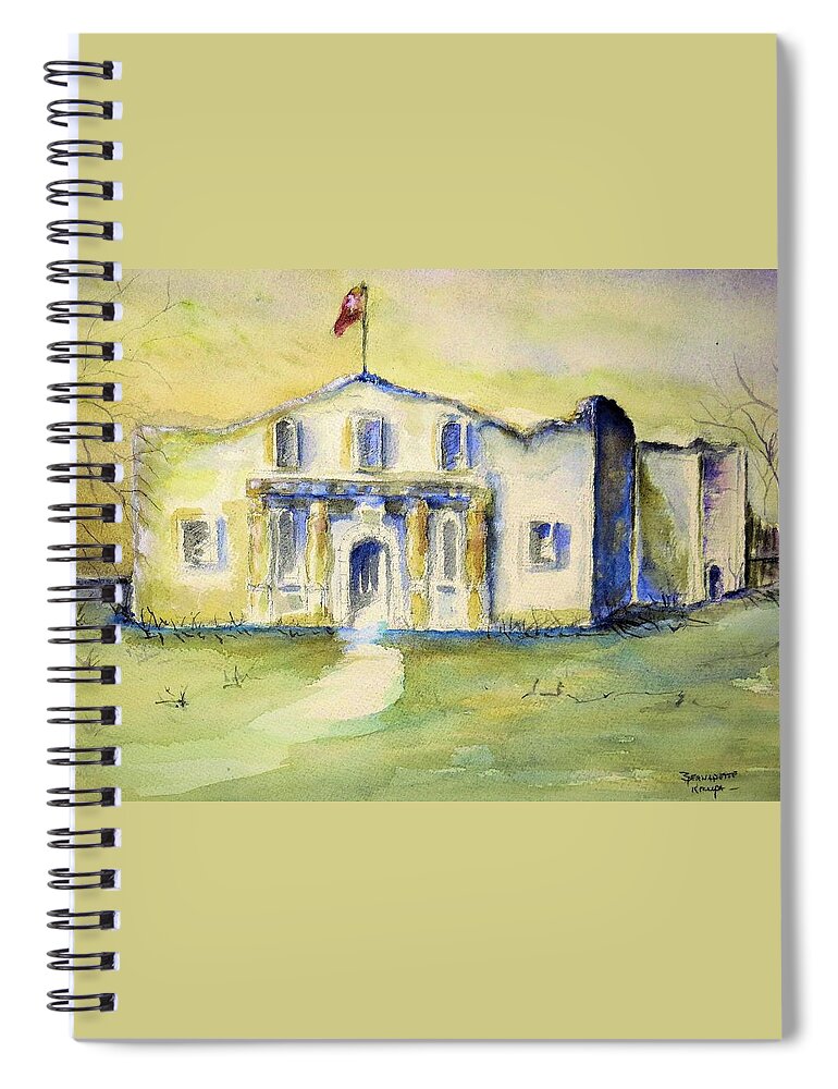 Spring Spiral Notebook featuring the painting The Alamo by Bernadette Krupa