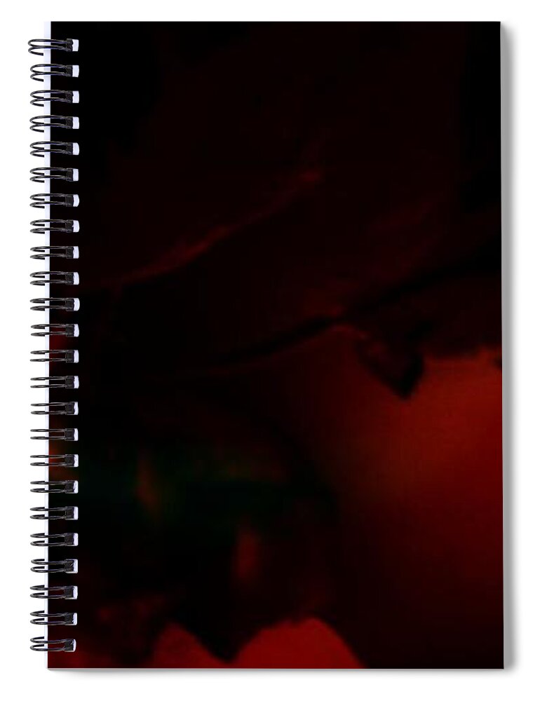 Red Spiral Notebook featuring the photograph The architect of red by Jessica S