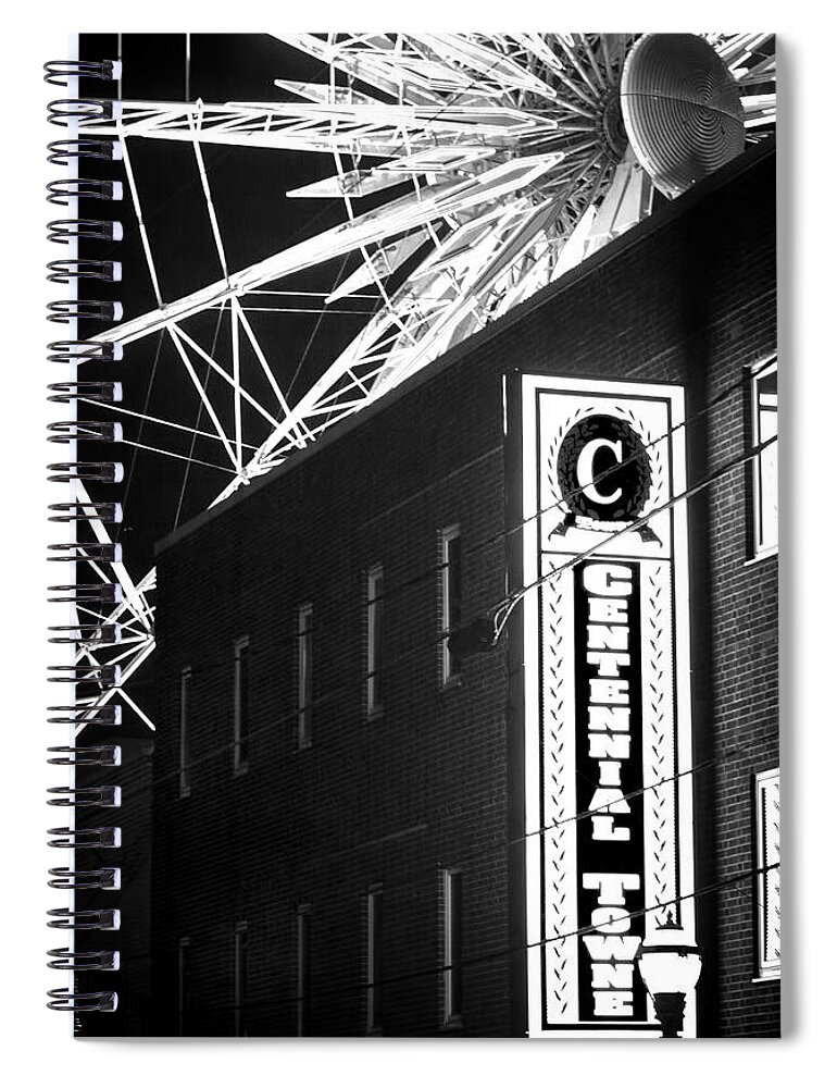 Atlanta Wheel Spiral Notebook featuring the photograph The Atlanta Wheel by Mark Andrew Thomas