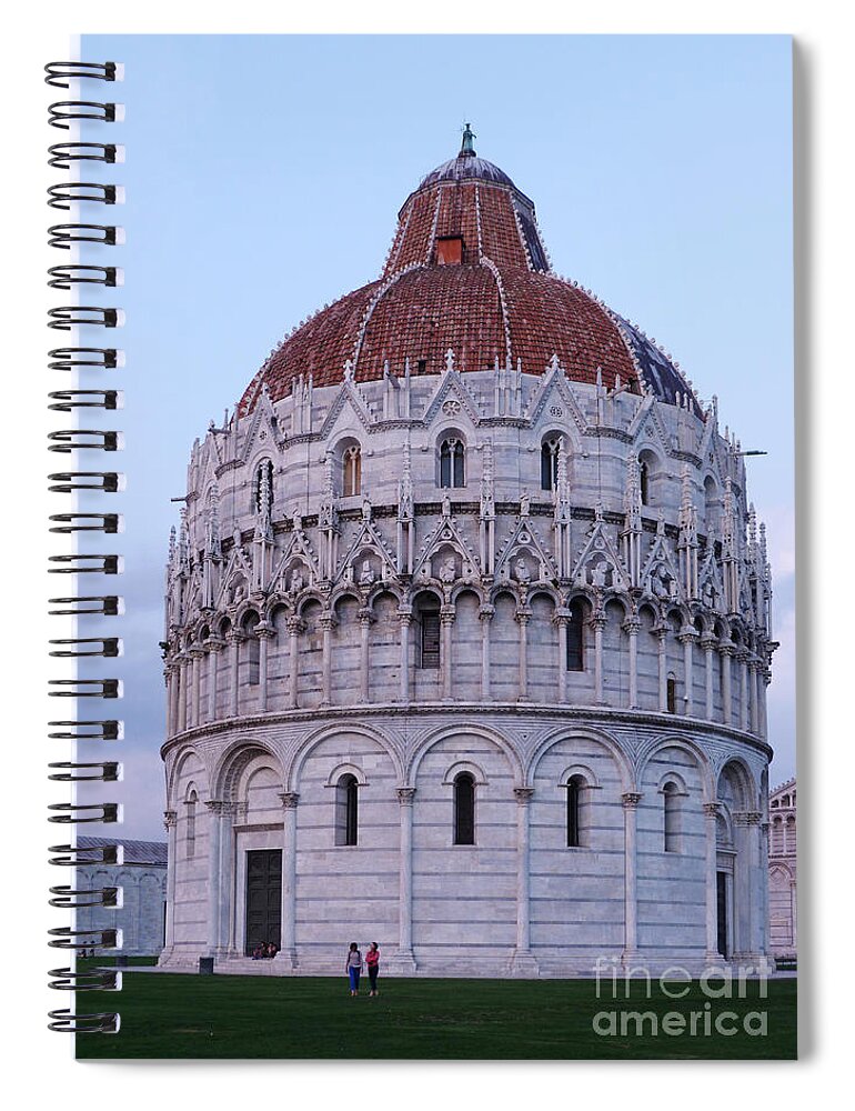Pisa Baptistry Spiral Notebook featuring the photograph The Baptistry - Pisa - Italy by Phil Banks