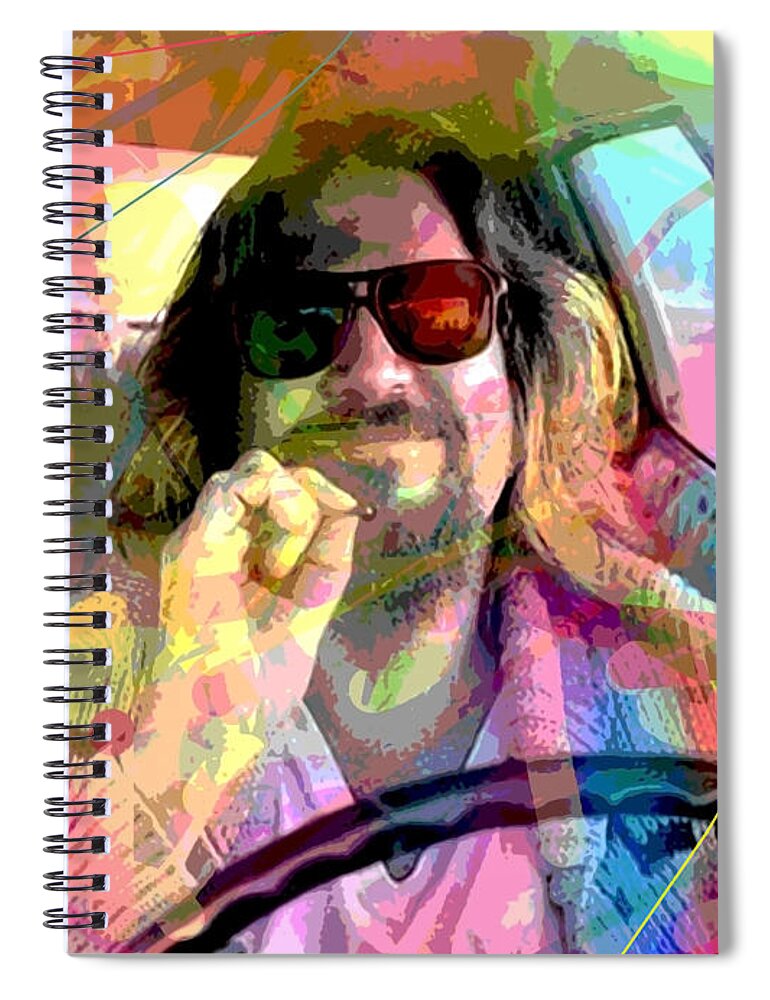 Jeff Bridges Spiral Notebook featuring the painting The Big Lebowski by David Lloyd Glover