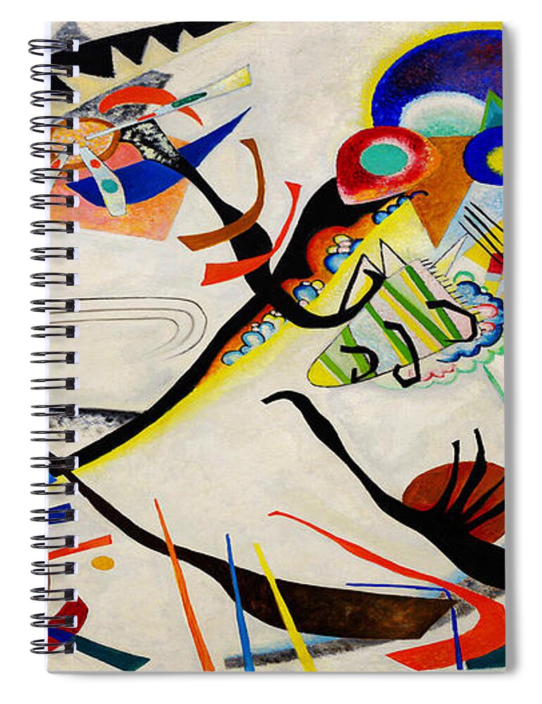 Wassily Kandinsky Spiral Notebook featuring the painting The Bird by Celestial Images