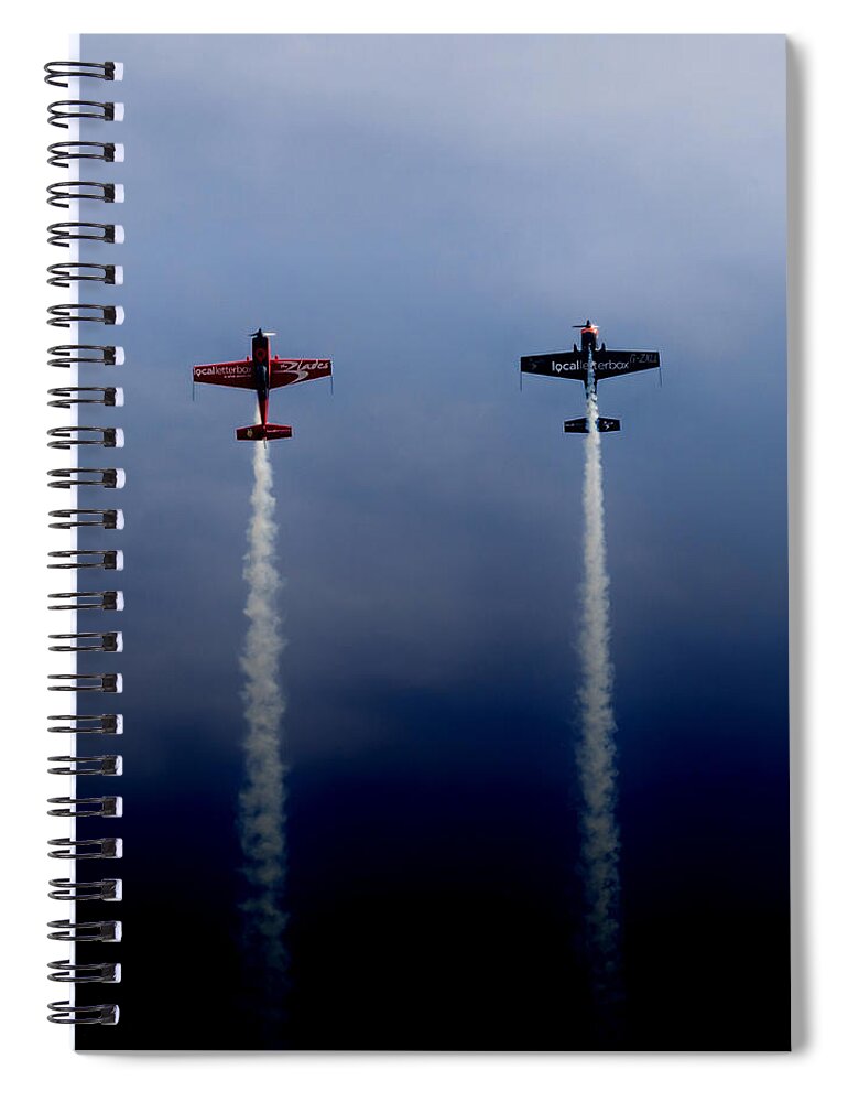 Display Spiral Notebook featuring the photograph The Blades Going Up Sunderland Air Show 2014 by Scott Lyons