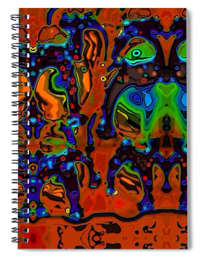 Wedding Spiral Notebook featuring the digital art The Bride and Groom on Venus by Alec Drake