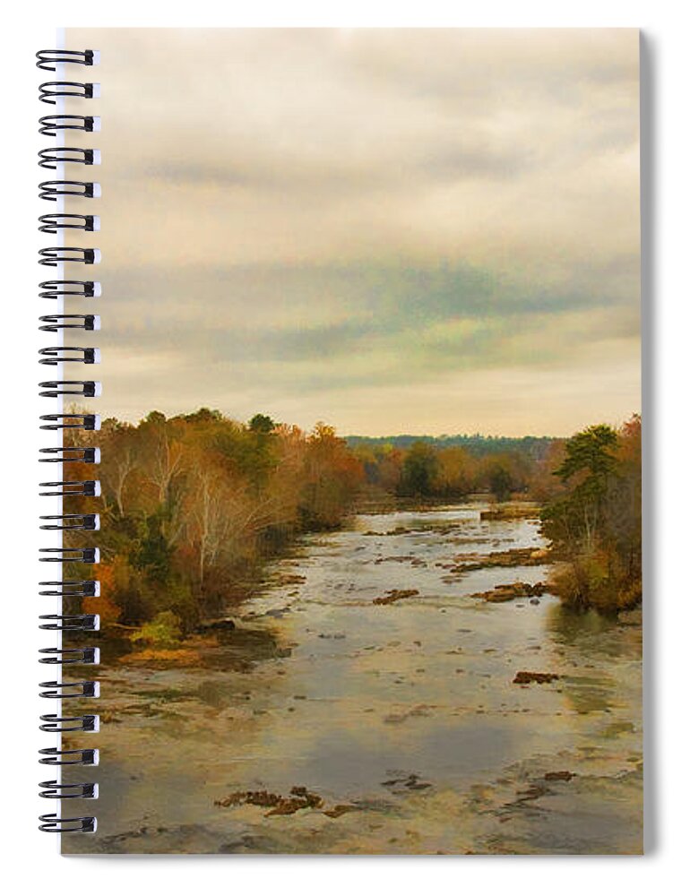 Broad River Spiral Notebook featuring the painting The Broad River by Steven Richardson