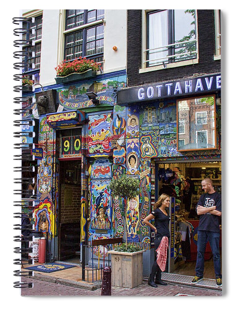 Europe Spiral Notebook featuring the photograph The Bulldog Coffee Shop - Amsterdam by Crystal Nederman