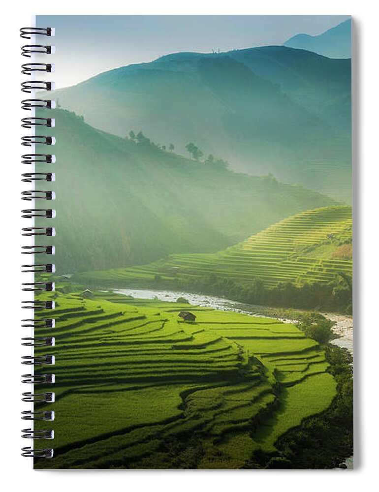 Tranquility Spiral Notebook featuring the photograph The Castle On The Hill by Pathompat Meelarp