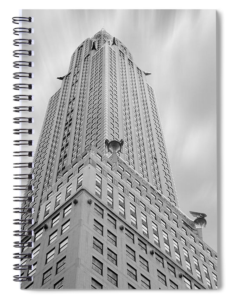 Landmarks Spiral Notebook featuring the photograph The Chrysler Building by Mike McGlothlen