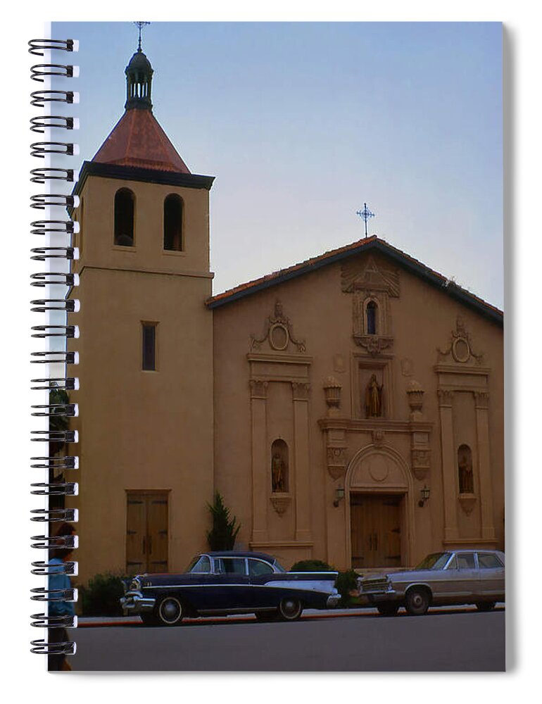 Mid-century Spiral Notebook featuring the photograph The Churches by Cathy Anderson