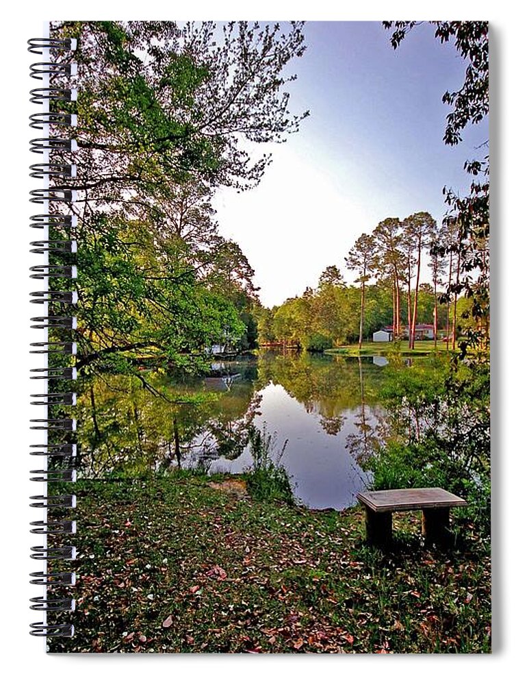 Alabama Spiral Notebook featuring the digital art The Cold Hole From Shore by Michael Thomas