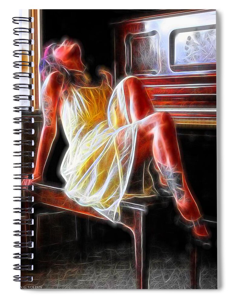 Fantasy Spiral Notebook featuring the painting The Color Of Music by Jon Volden