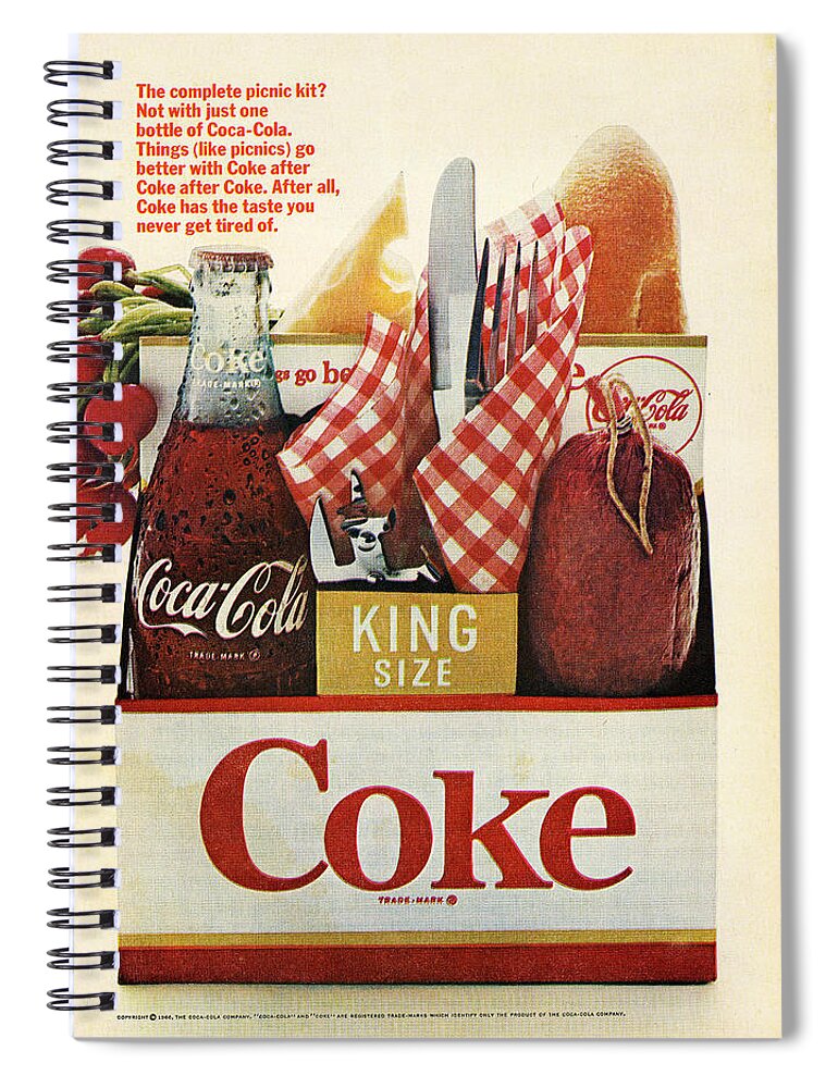 The Complete Picnic Kit Spiral Notebook featuring the digital art The Complete Picnic Kit by Georgia Clare