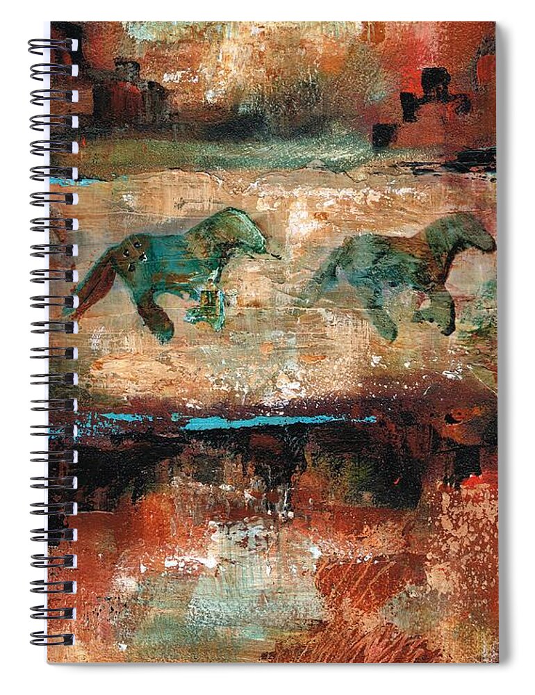 Southwest Art Spiral Notebook featuring the painting The Cookie Jar by Frances Marino