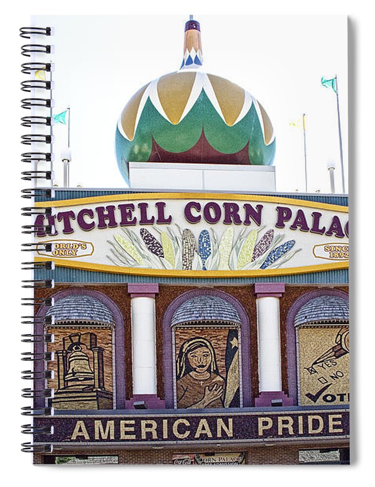 Art Spiral Notebook featuring the photograph The Corn Palace in Mitchell South Dakota by Randall Nyhof