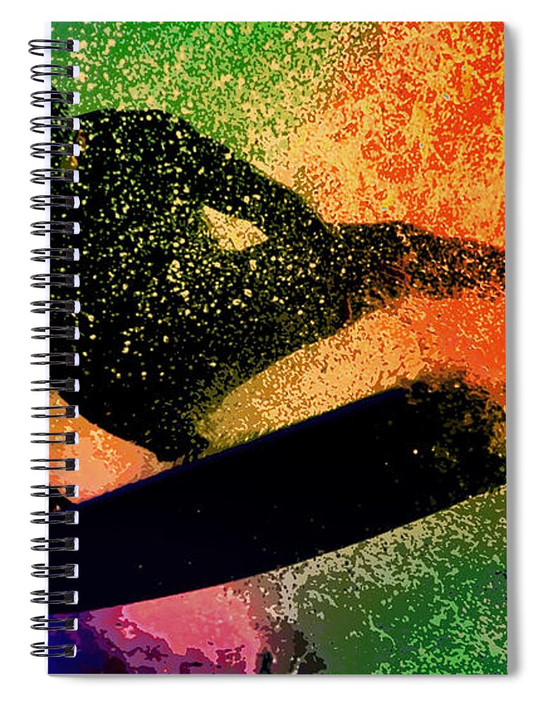 Surf Spiral Notebook featuring the photograph The Cutback by Michael Pickett