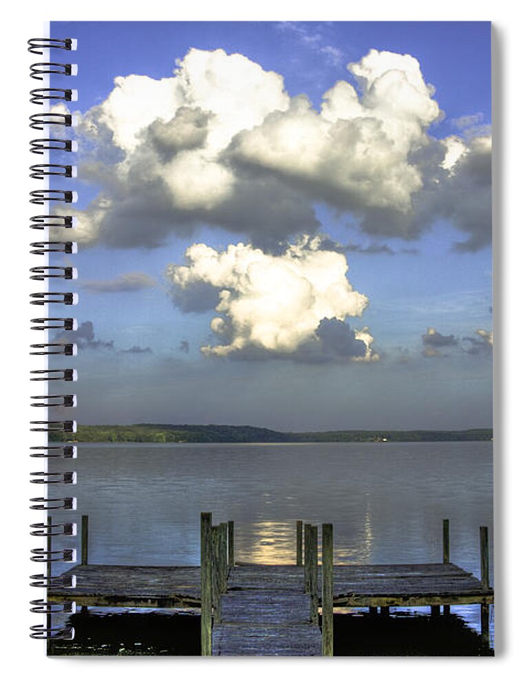 Reid Callaway Lake Oconee Spiral Notebook featuring the photograph The Dock at Lake Oconee by Reid Callaway